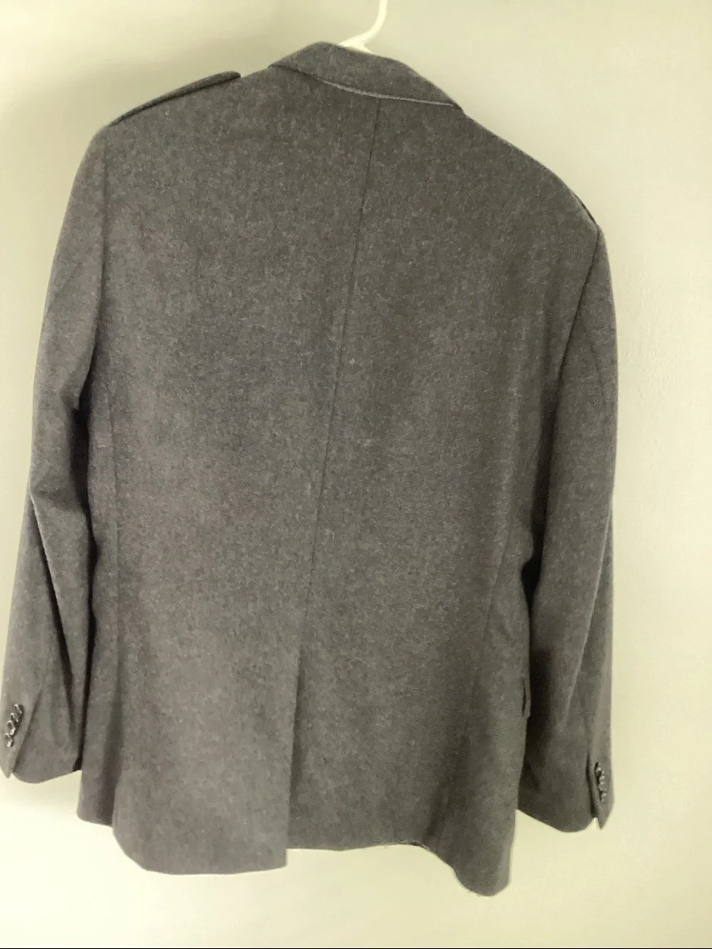 Banana Republic Charcoal Military-Style Wool Blazer